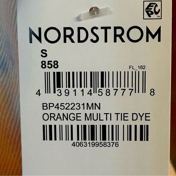 BP Nordstrom size small NWT orange multi tie dye jacket‎ - Picture 3 of 3